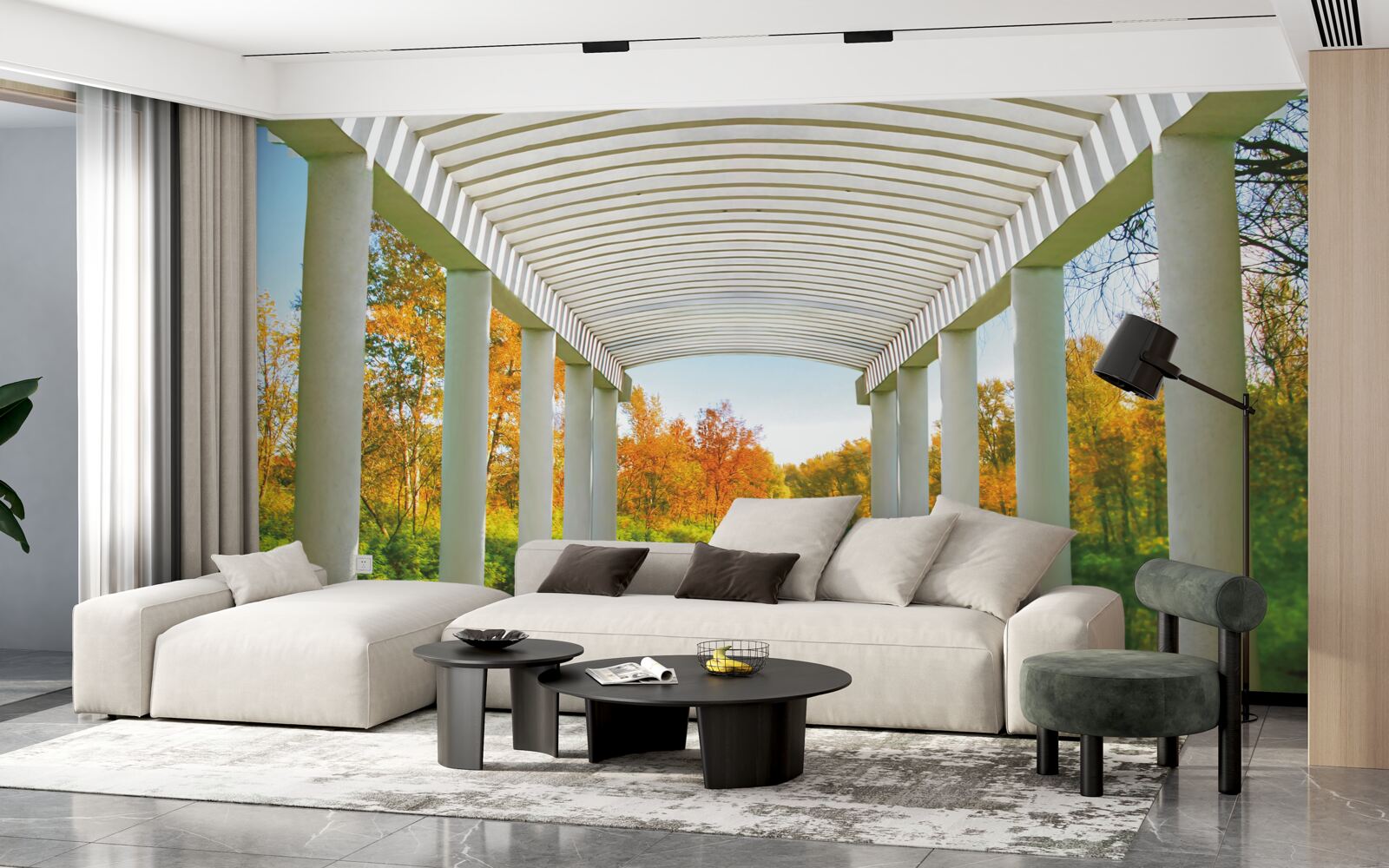 Fototapeta nádrž, na ktorej plávajú snehobiele labute