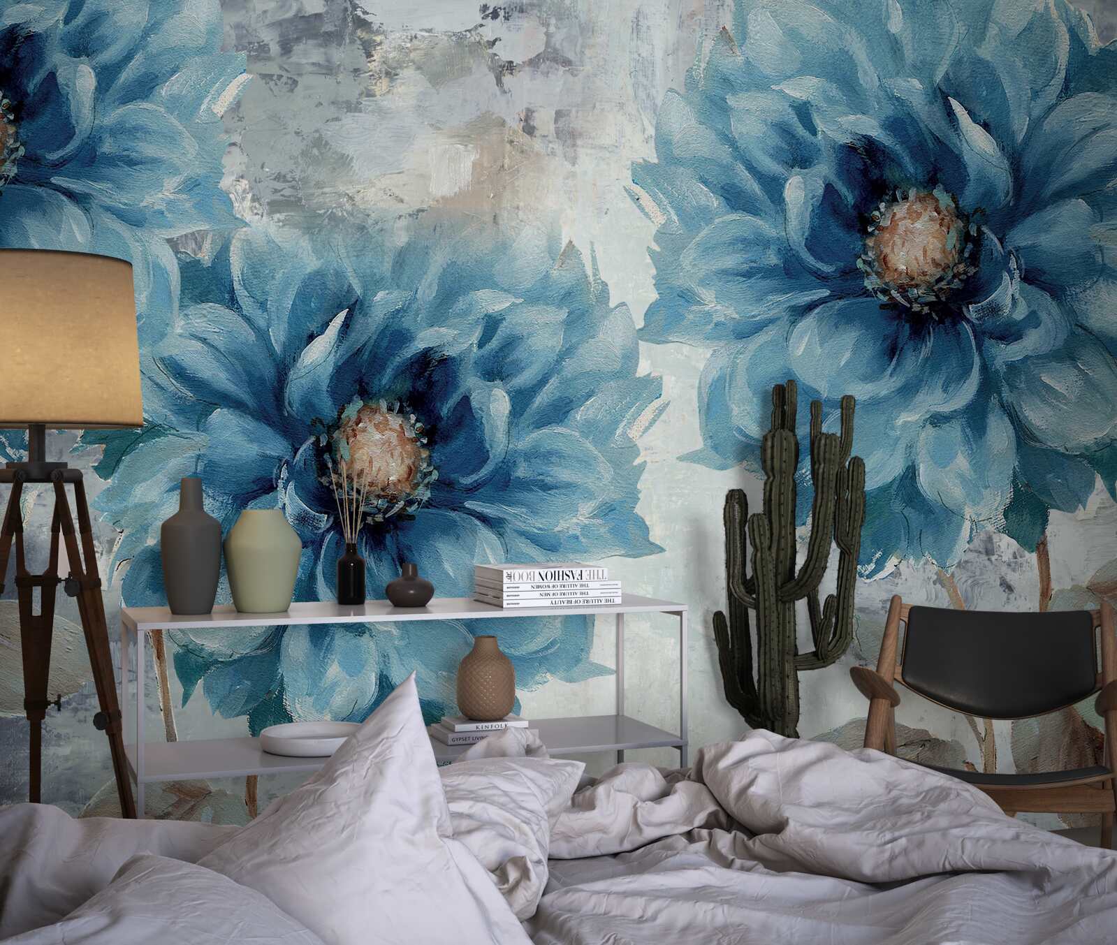 Fototapeta veľké modré georgíny