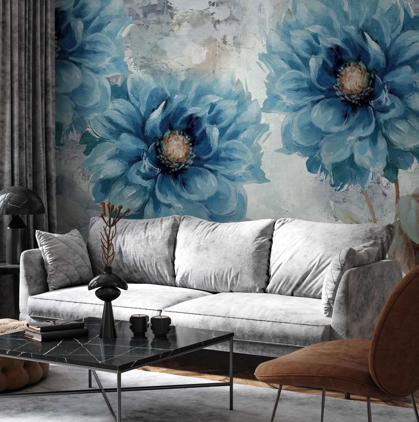 Fototapeta veľké modré georgíny