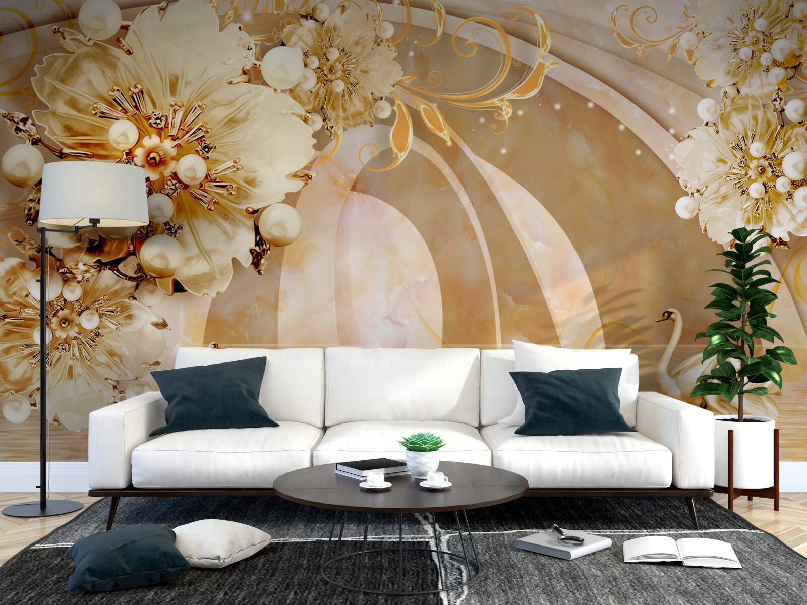 Fototapeta Labute na vode sú zastúpené v hnedých odtieňoch a farbách