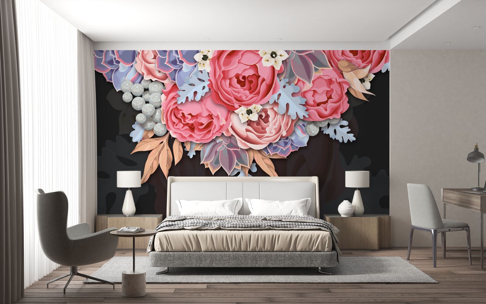 Fototapeta zloženie rôznych kvetov