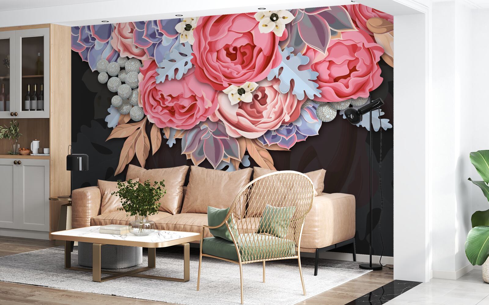 Fototapeta zloženie rôznych kvetov