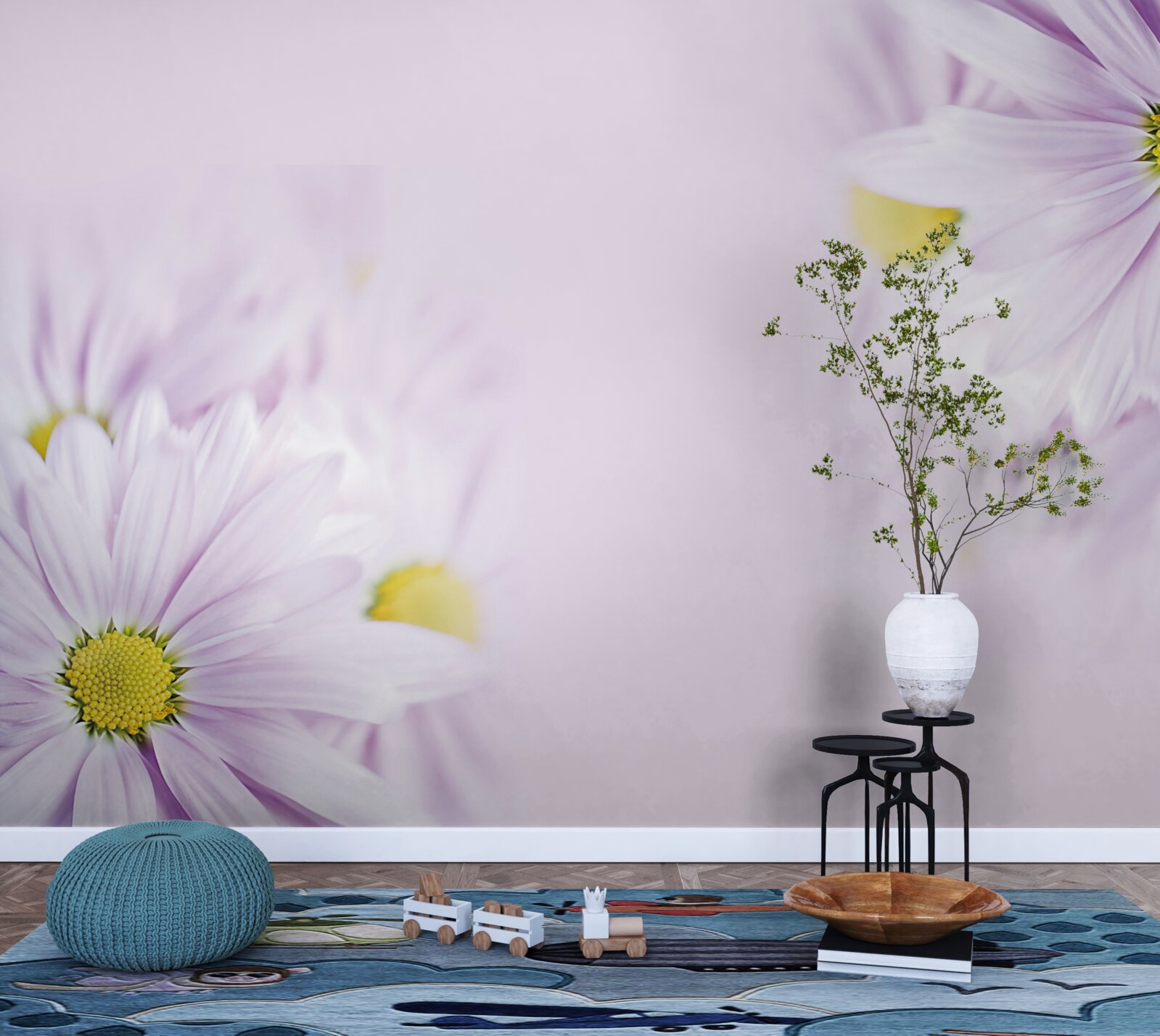 Fototapeta rafinované snehobiele sedmokrásky