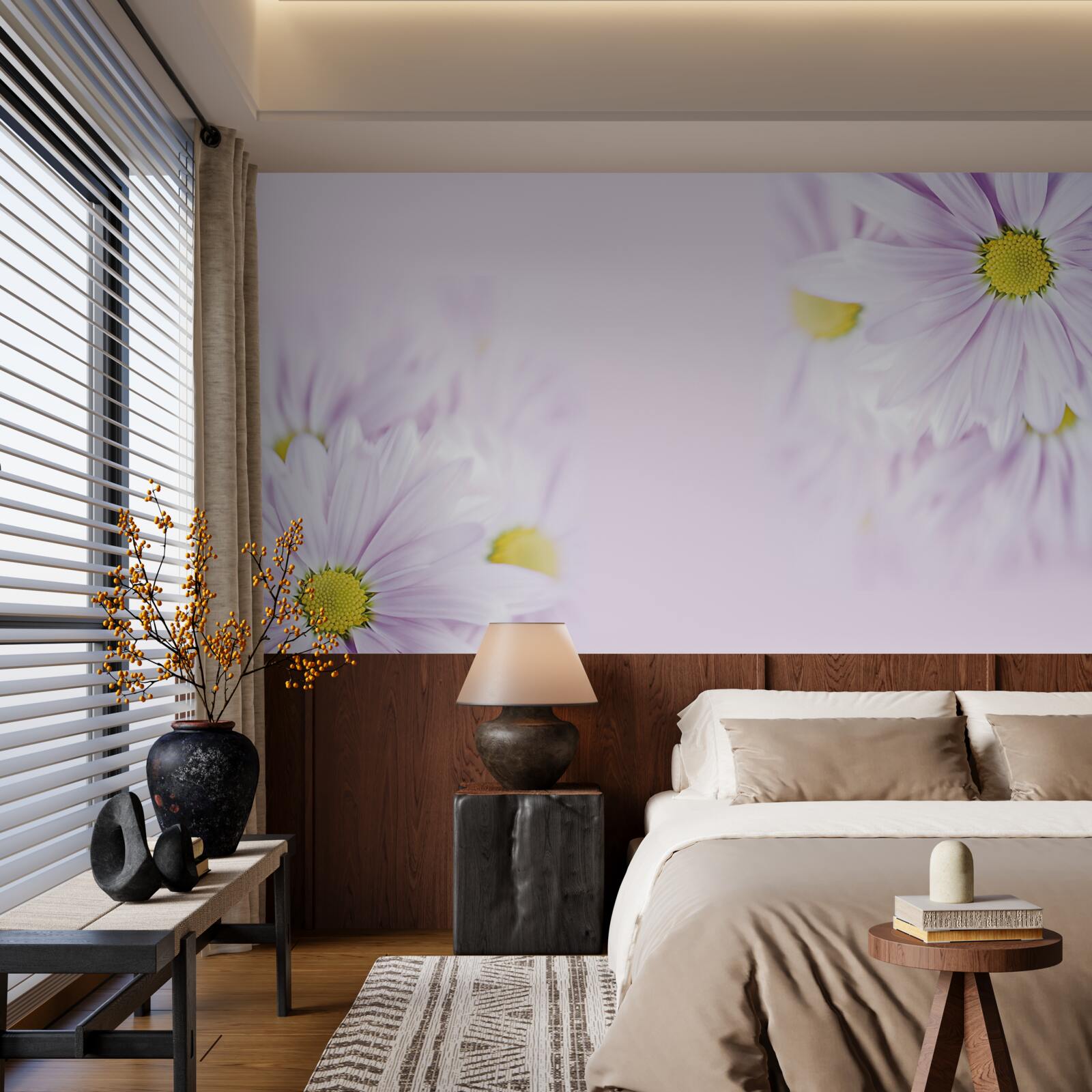 Fototapeta rafinované snehobiele sedmokrásky