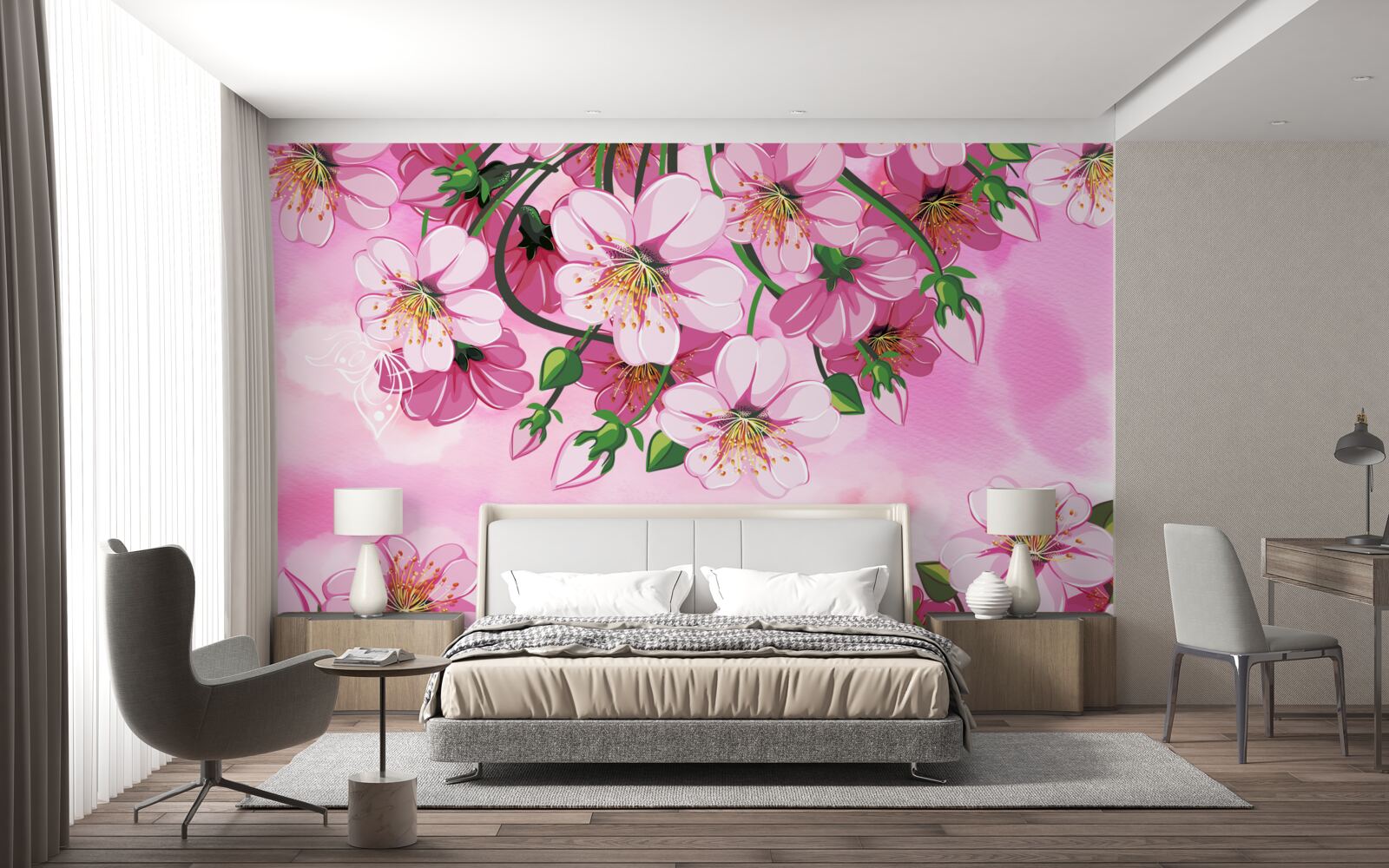 Fototapeta Japonské čerešňové kvety