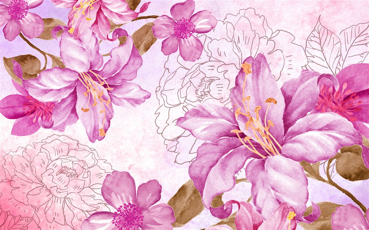 Fototapeta elegancia kvetov v abstraktnom výraze