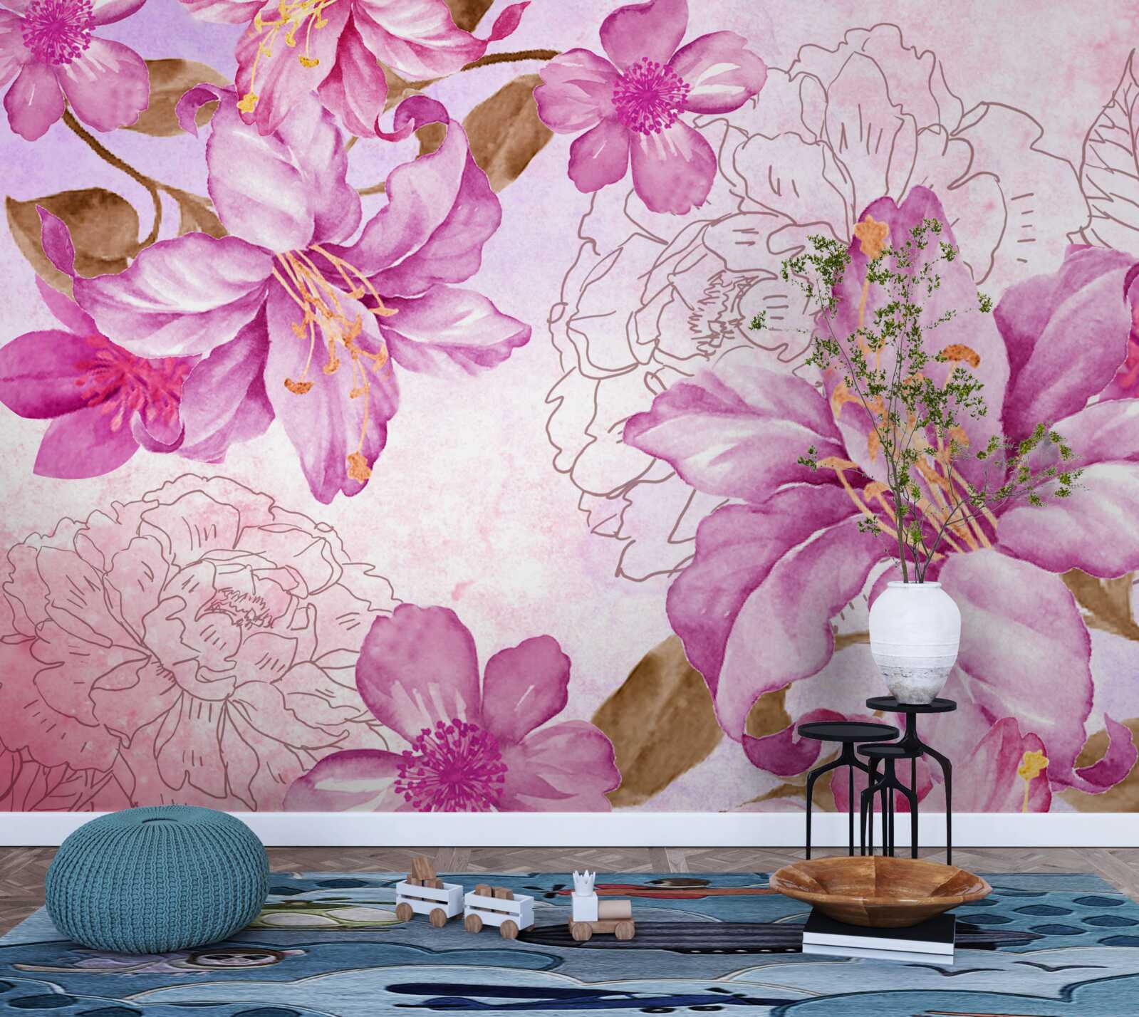 Fototapeta elegancia kvetov v abstraktnom výraze