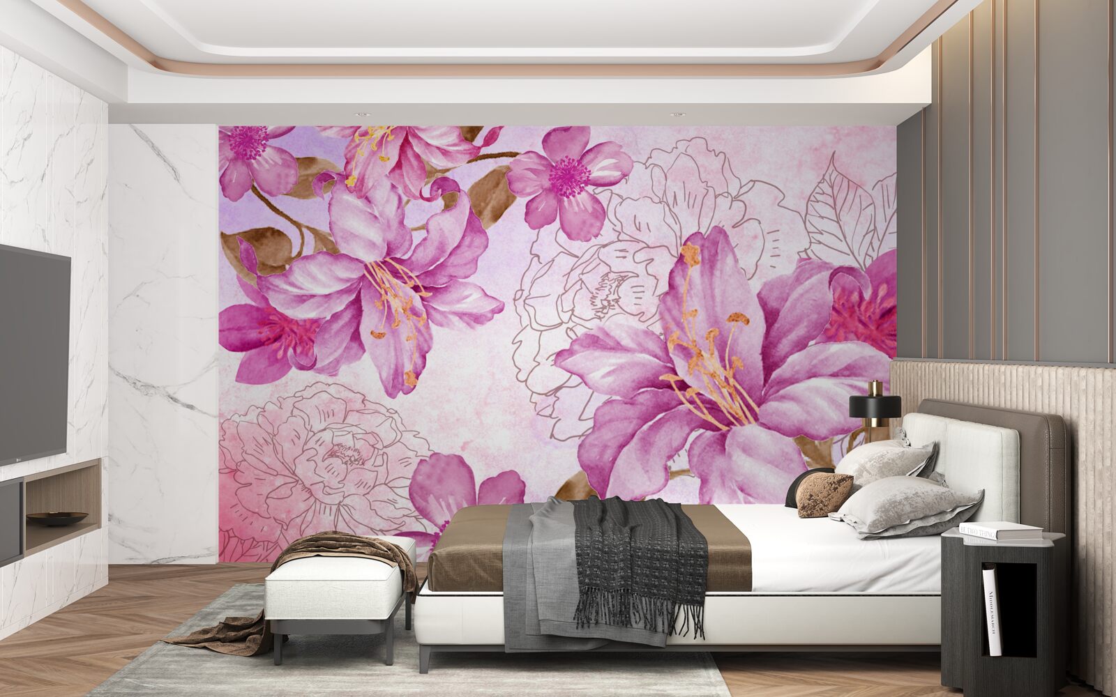 Fototapeta elegancia kvetov v abstraktnom výraze