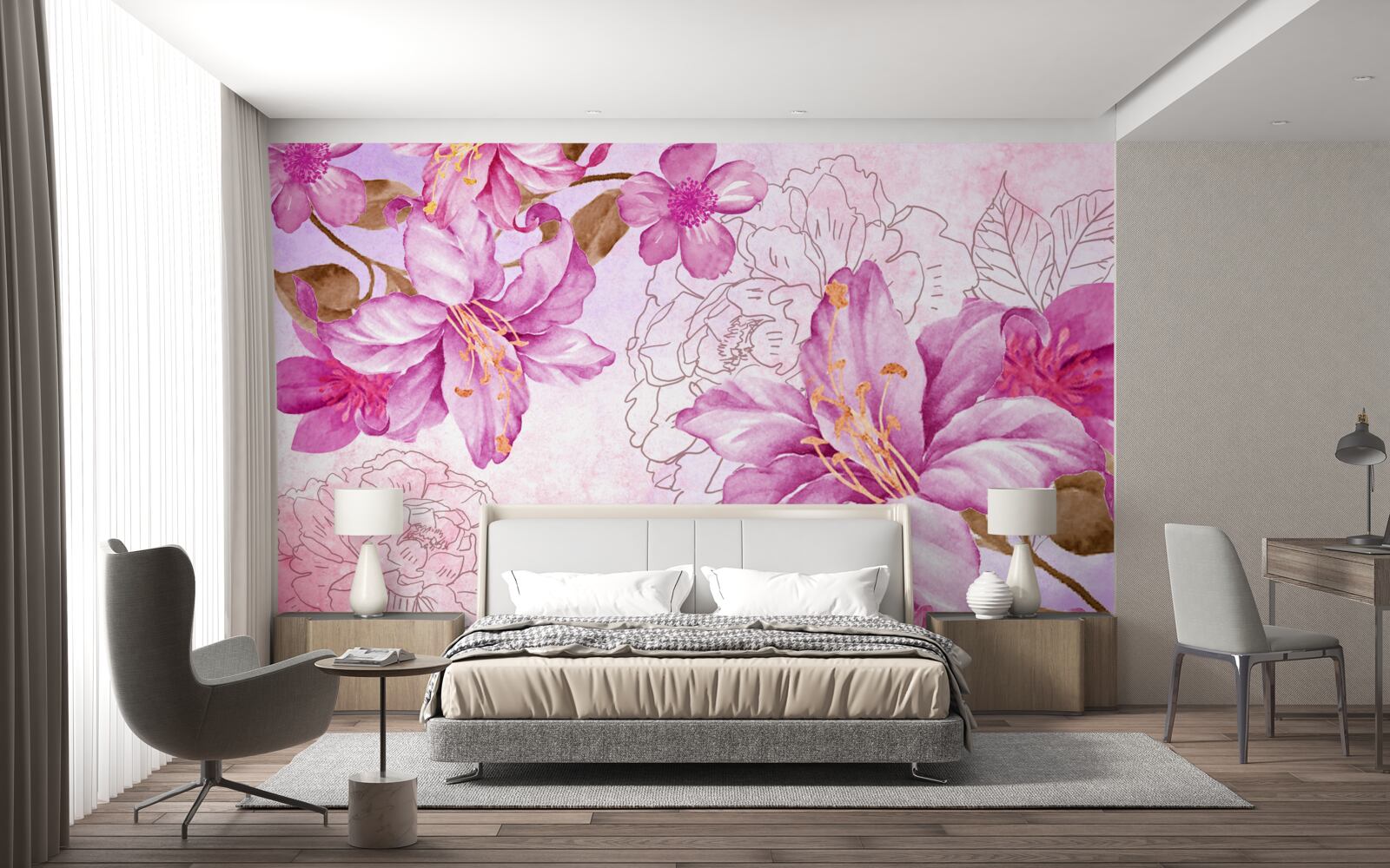 Fototapeta elegancia kvetov v abstraktnom výraze