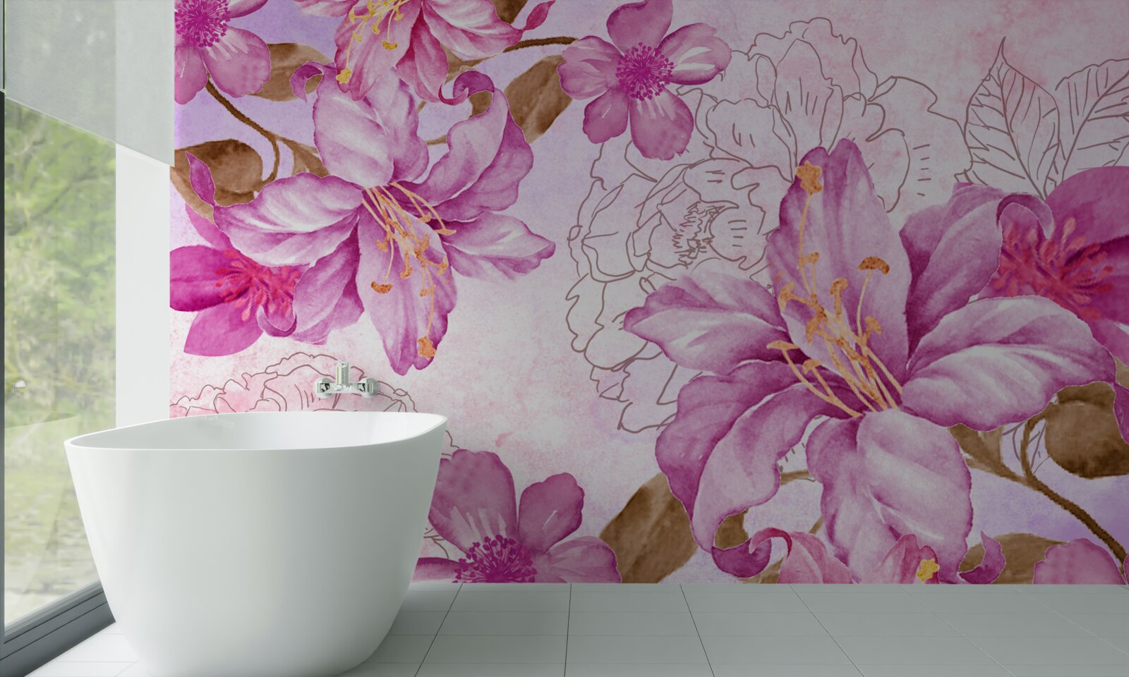 Fototapeta elegancia kvetov v abstraktnom výraze