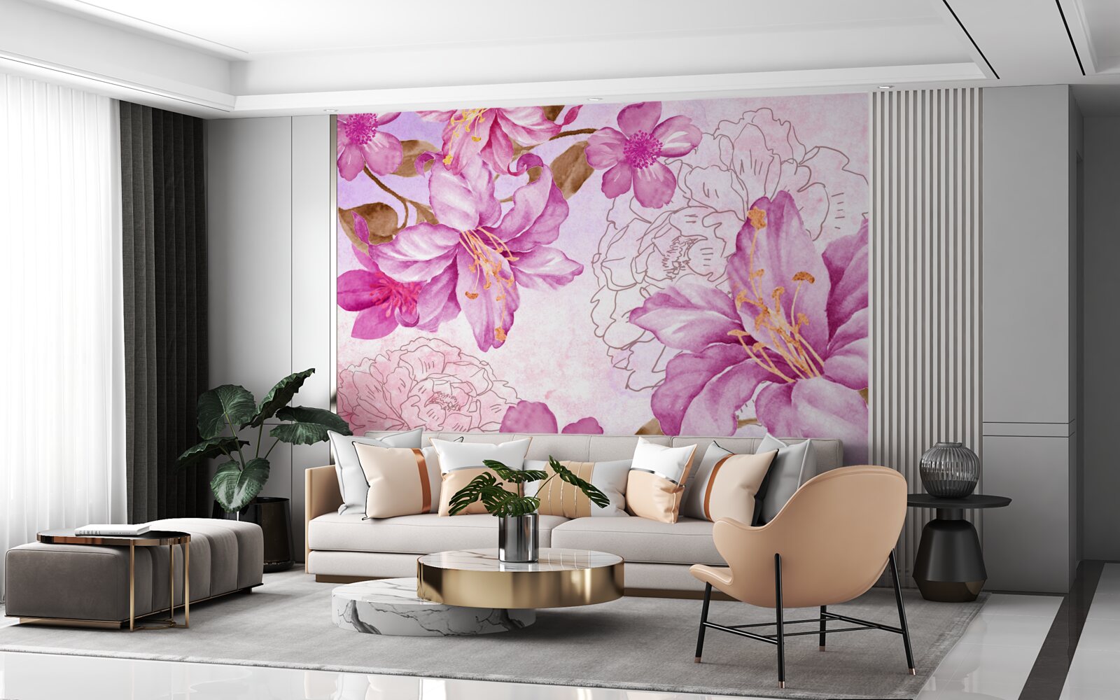 Fototapeta elegancia kvetov v abstraktnom výraze