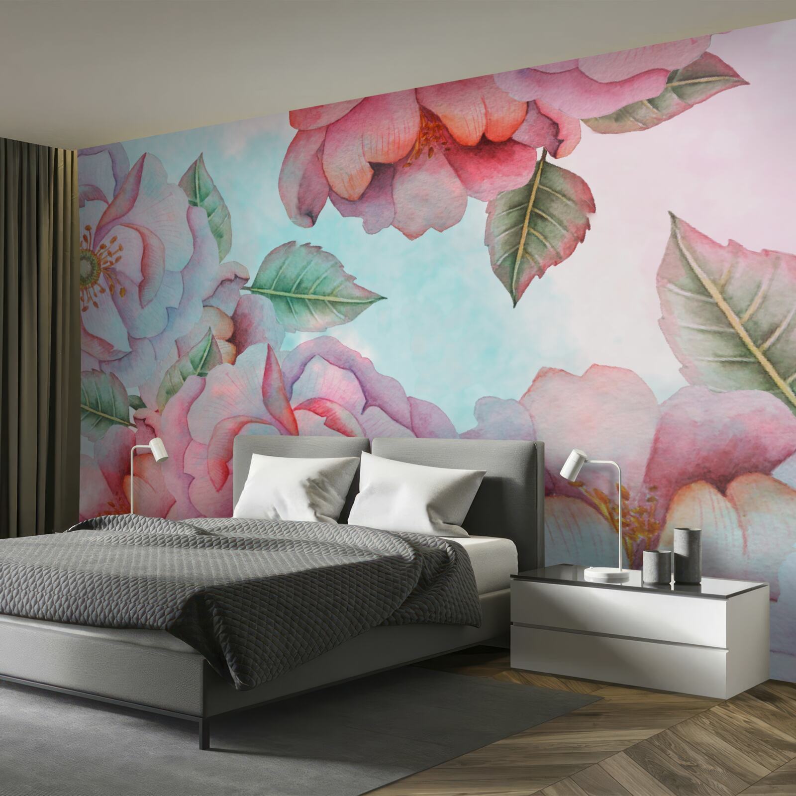 Fototapeta kvetinový akvarel