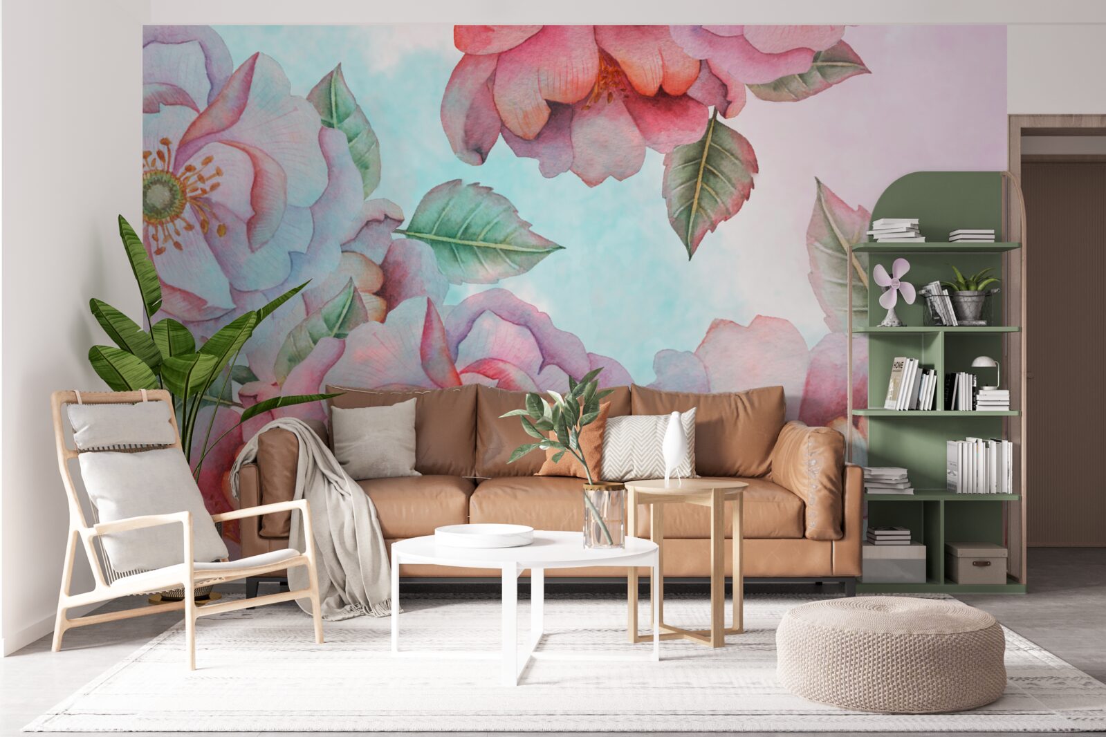 Fototapeta kvetinový akvarel