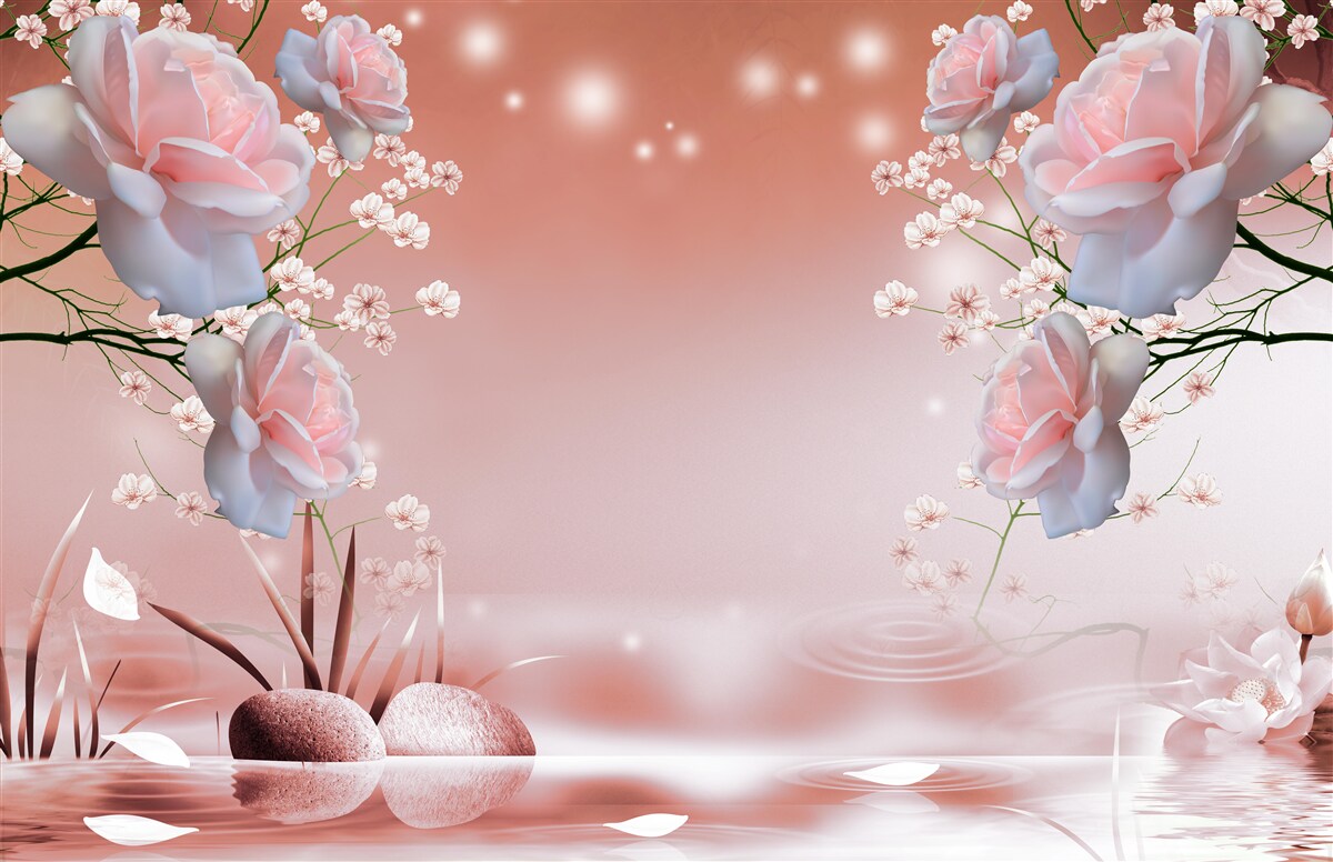 Fototapeta kvety pri vode, otvárajúc svoje púčiky