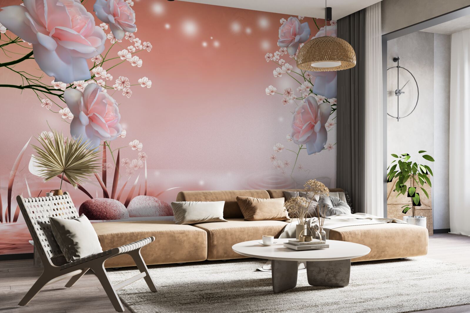 Fototapeta kvety pri vode, otvárajúc svoje púčiky