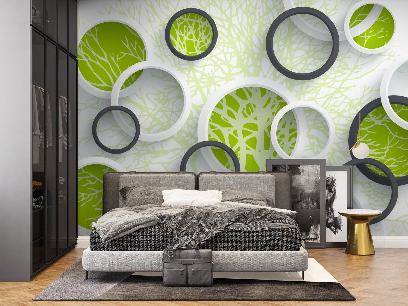 Fototapeta kruhy šošovky odrážajú zeleň listov stromu