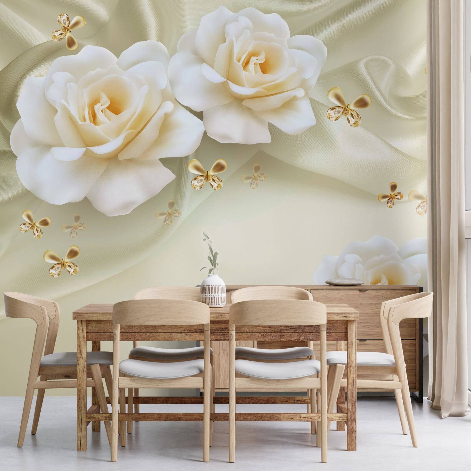 Fototapeta hodvábne tepelné ruže