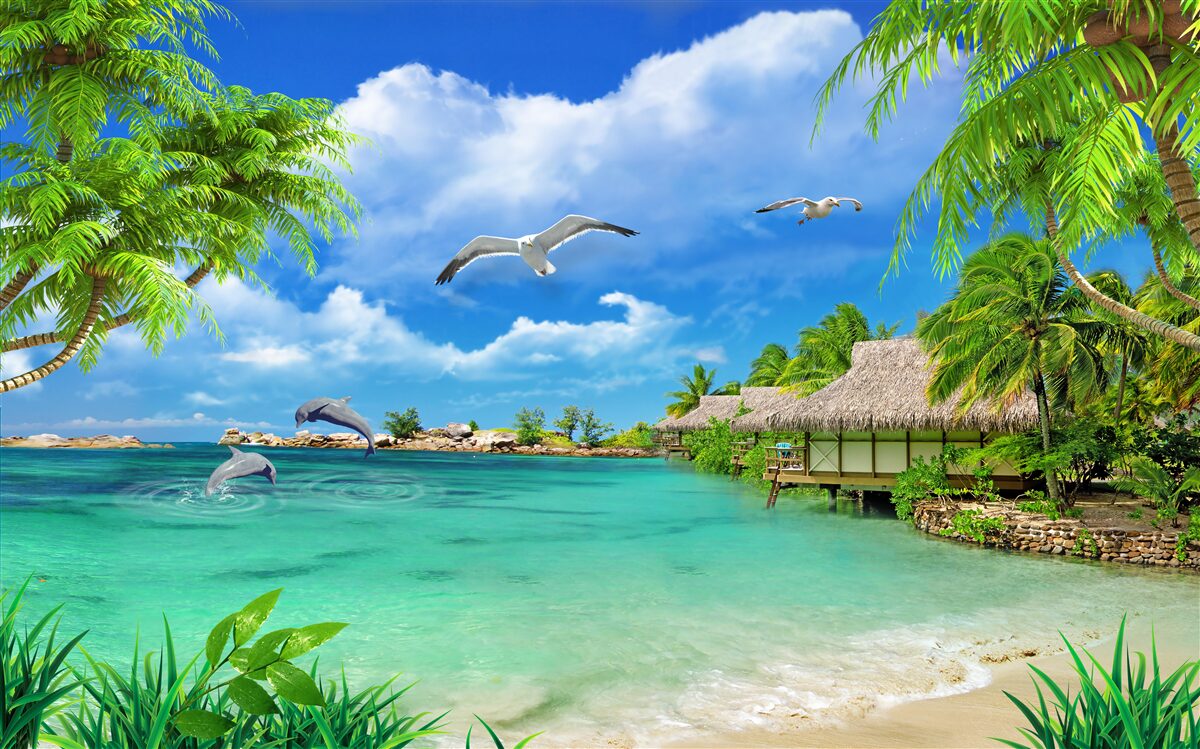 Fototapeta tropické pobrežie s azúrovou vodou