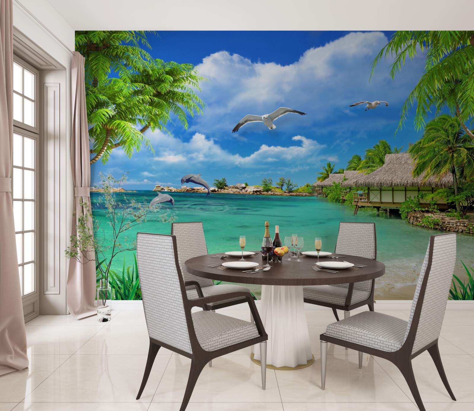 Fototapeta tropické pobrežie s azúrovou vodou