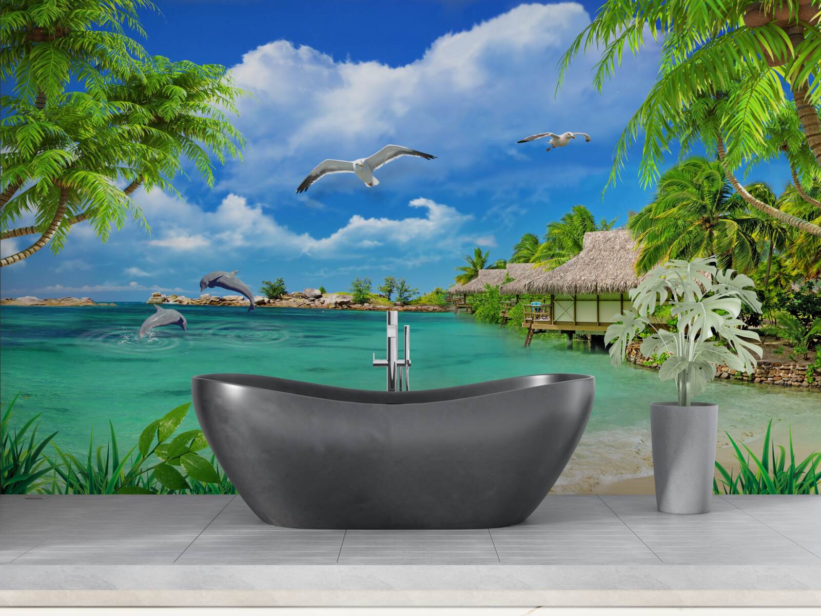 Fototapeta tropické pobrežie s azúrovou vodou