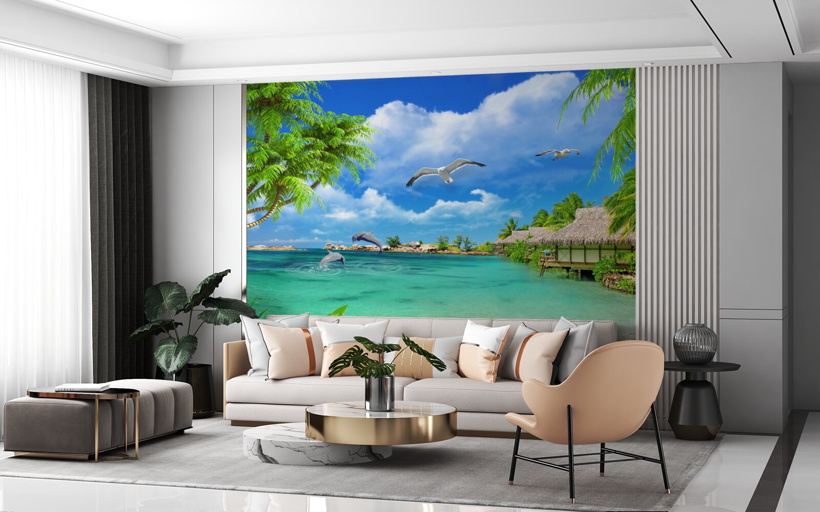 Fototapeta tropické pobrežie s azúrovou vodou