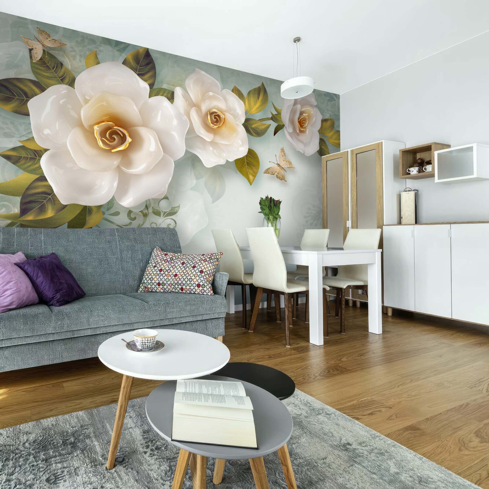 Fototapeta ruže v béžovom laku