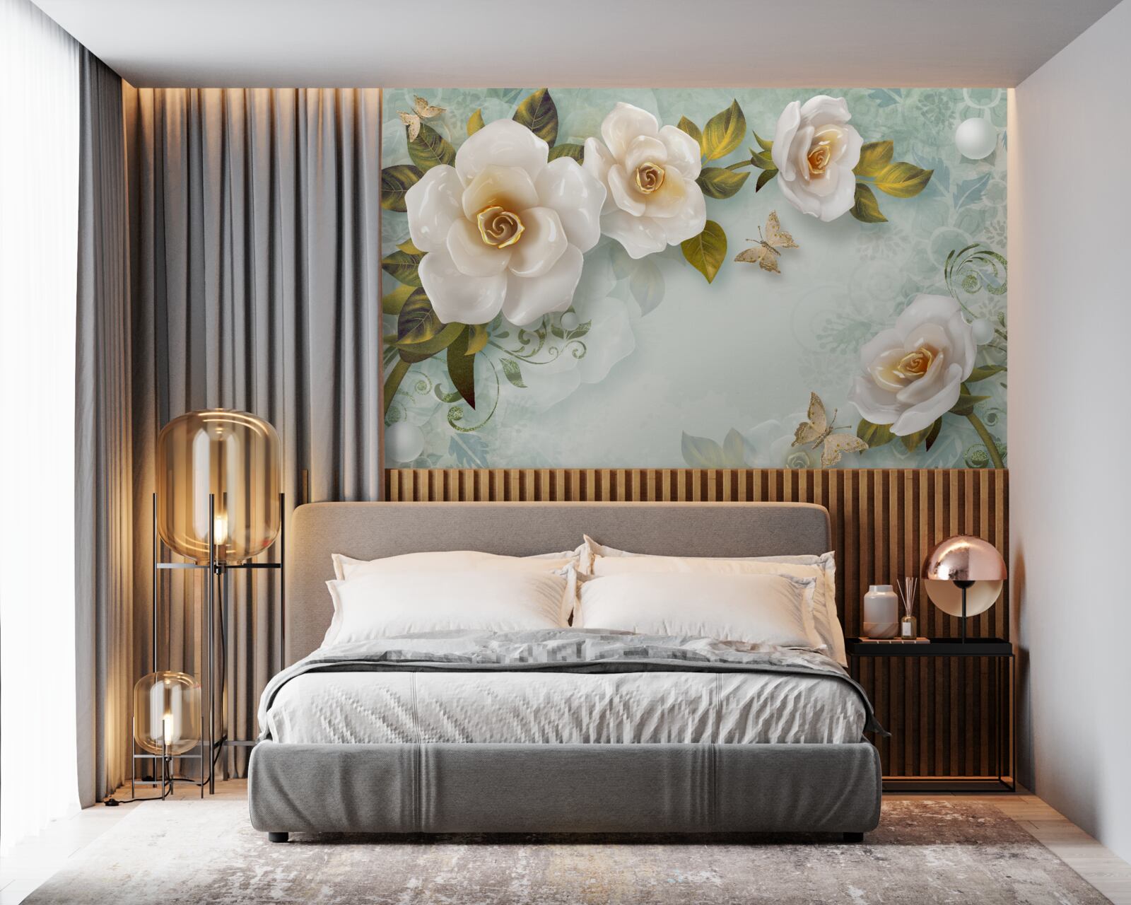 Fototapeta ruže v béžovom laku