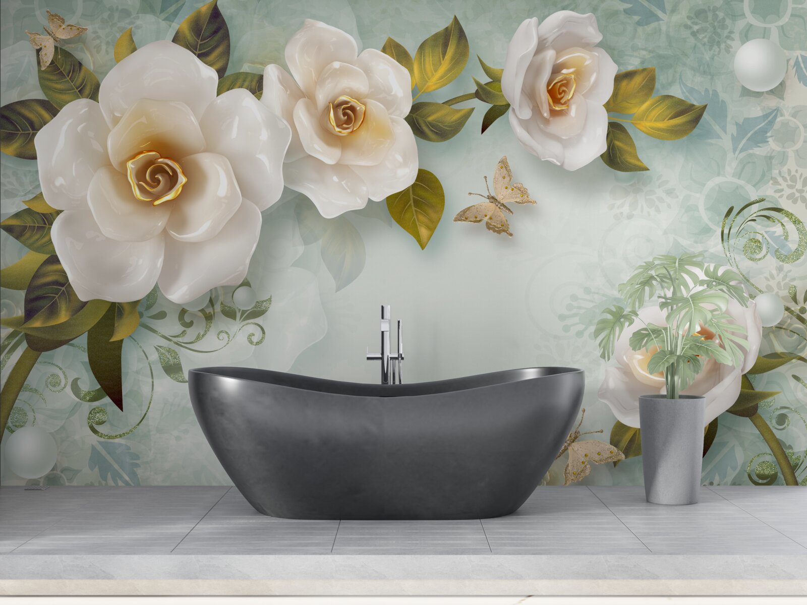 Fototapeta ruže v béžovom laku