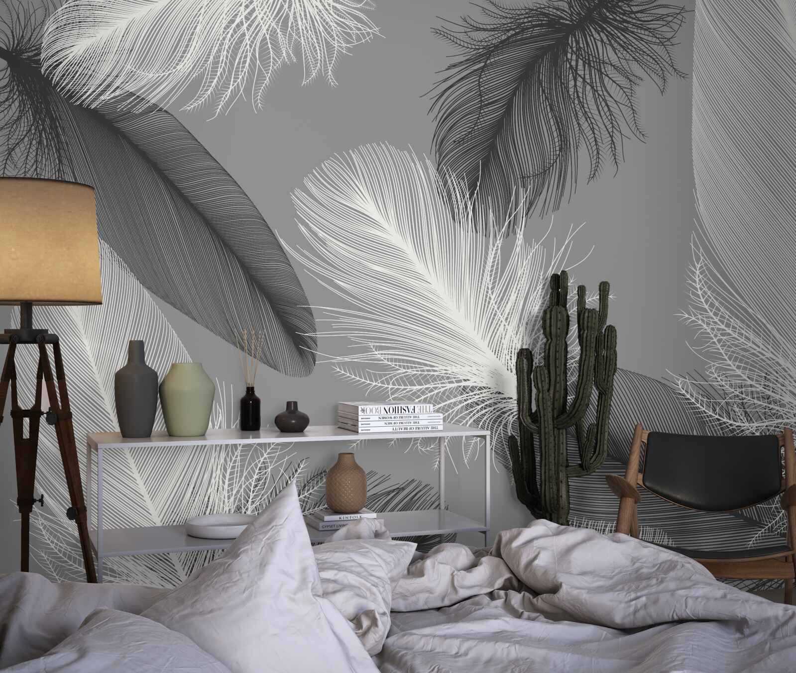 Fototapeta strieborné a svetlé nadýchané taniere