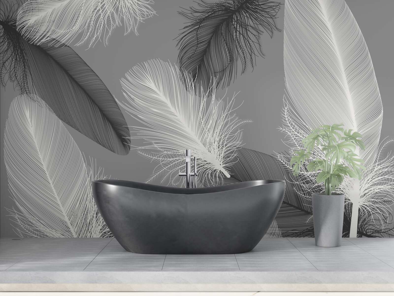 Fototapeta strieborné a svetlé nadýchané taniere