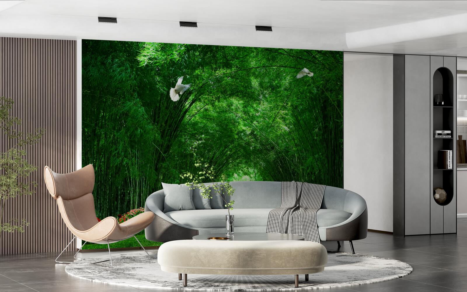 Fototapeta Cesta cez tunel vytvorený korunami stromov