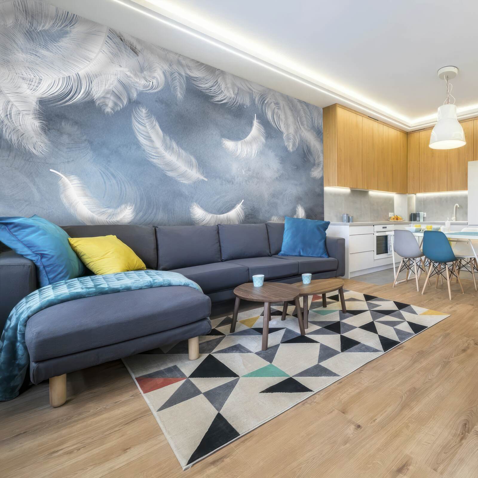 Fototapeta perie lieta snehobiele proti modrej oblohe