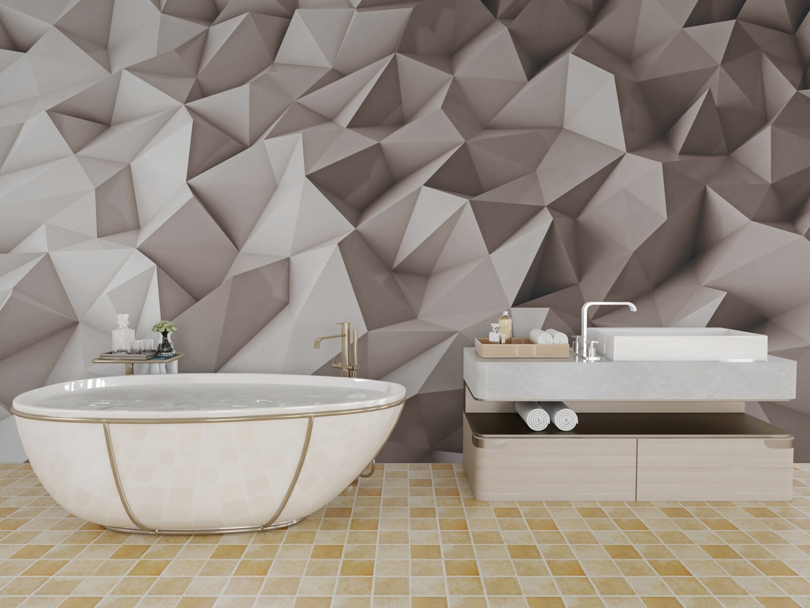 Fototapeta 3D modelovanie abstraktných tvarov