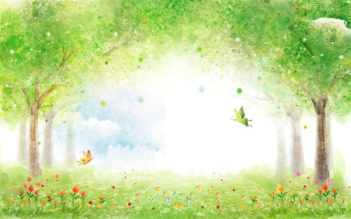 Fototapeta zaujímavá hmla v čarovnom lese