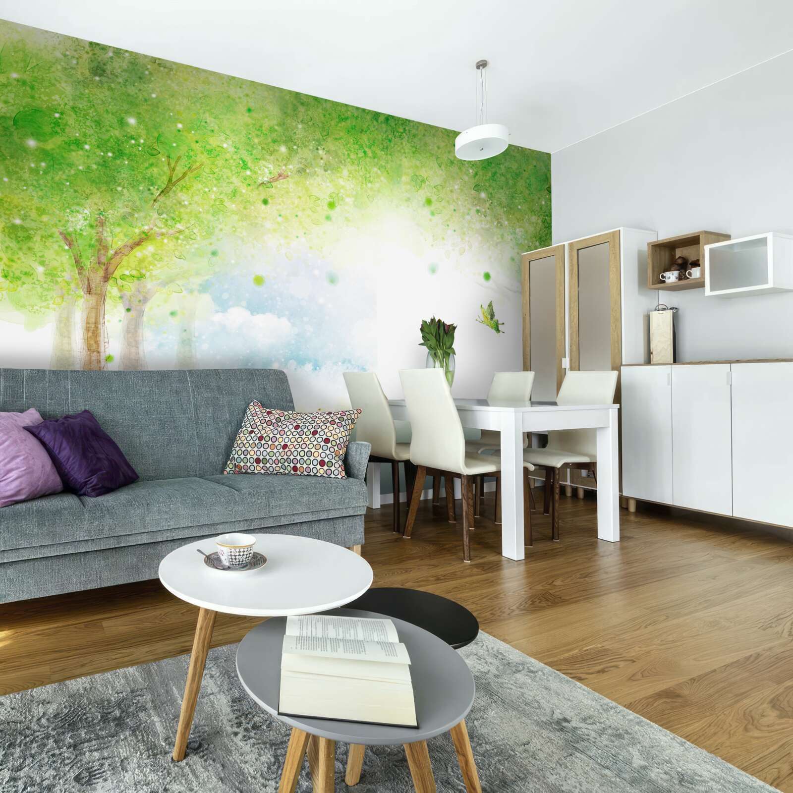 Fototapeta zaujímavá hmla v čarovnom lese