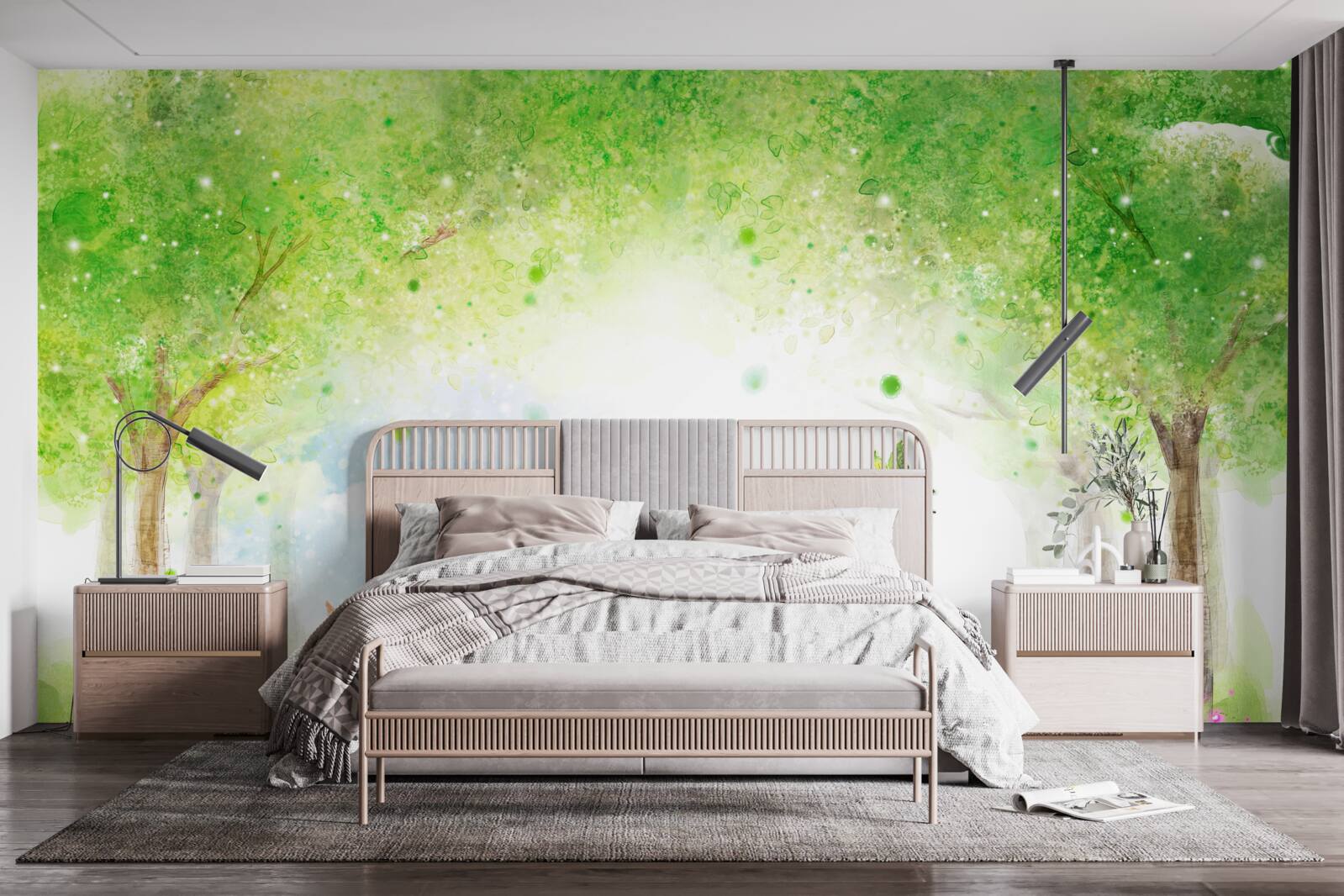 Fototapeta zaujímavá hmla v čarovnom lese