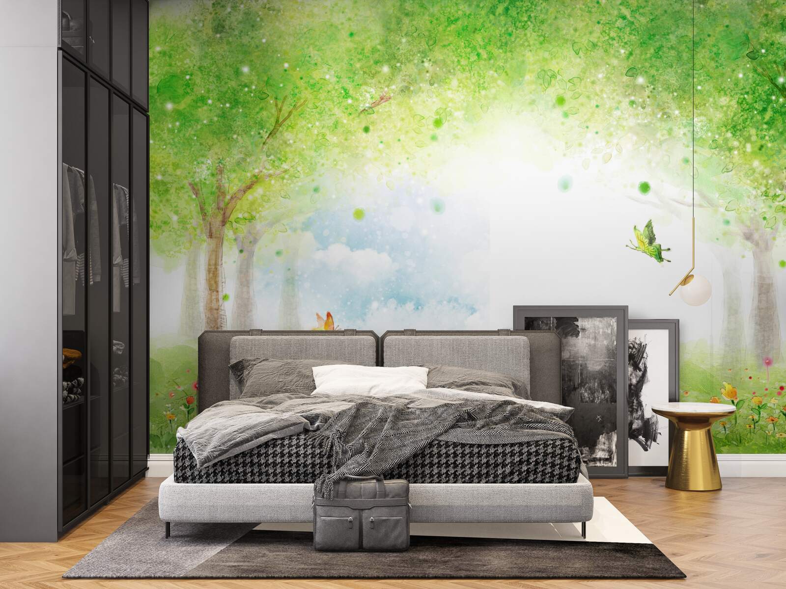 Fototapeta zaujímavá hmla v čarovnom lese