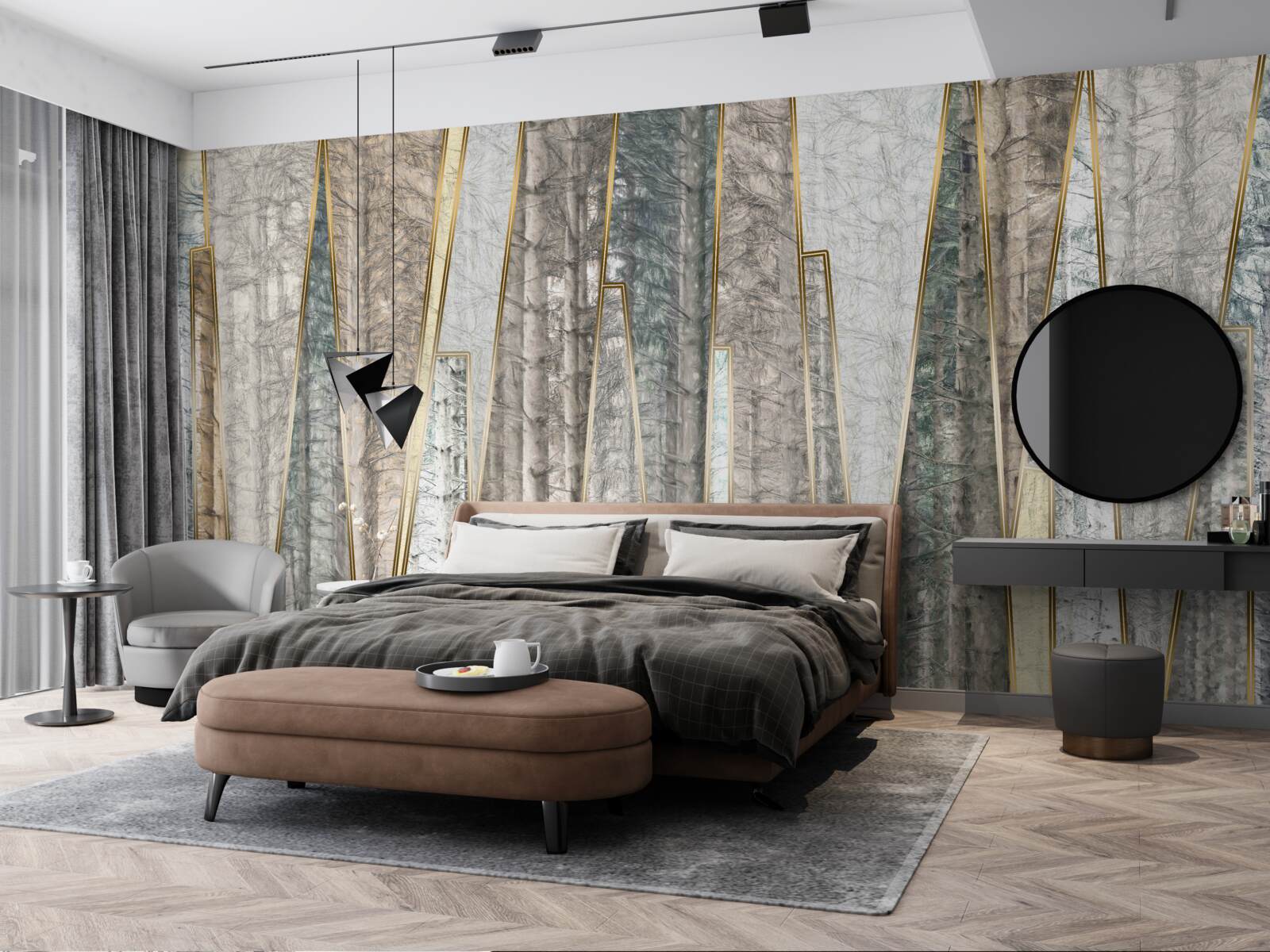 Fototapeta abstraktné obrazy borovíc