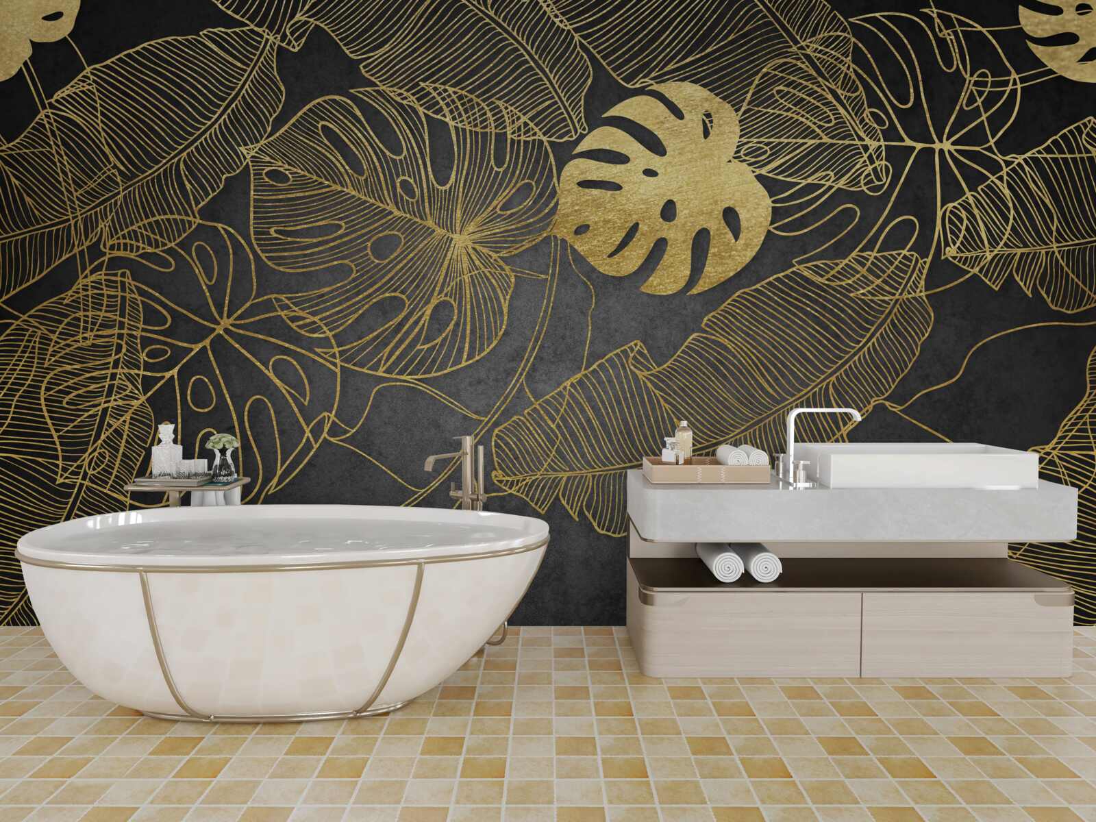 Fototapeta Monstery majú listy, ktorých obrys zodpovedá zlatému rezu