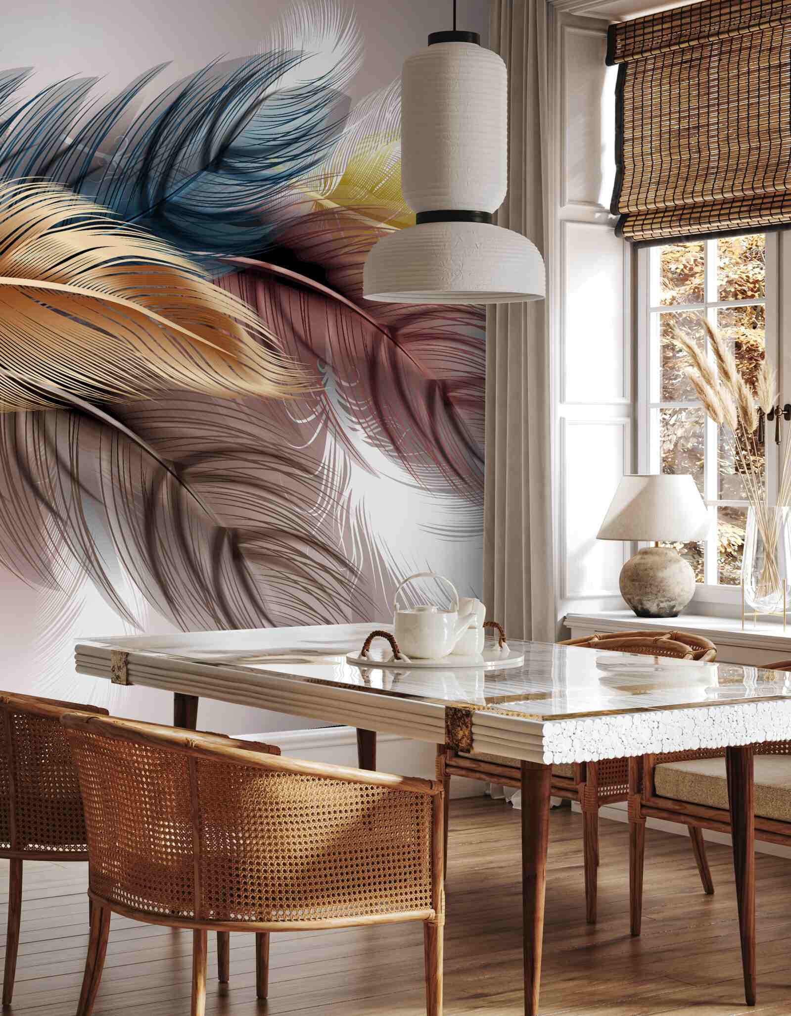 Fototapeta svetlé perie vtákov