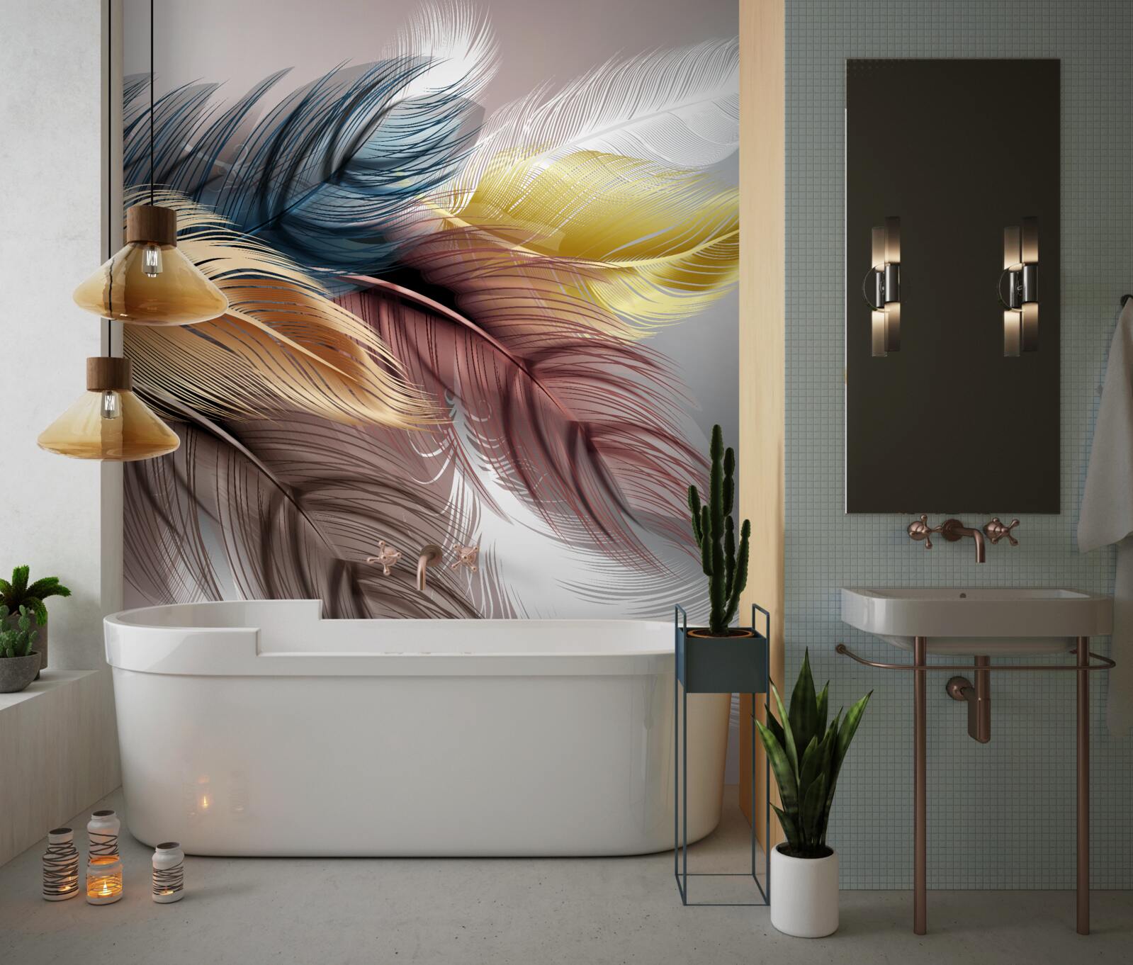 Fototapeta svetlé perie vtákov