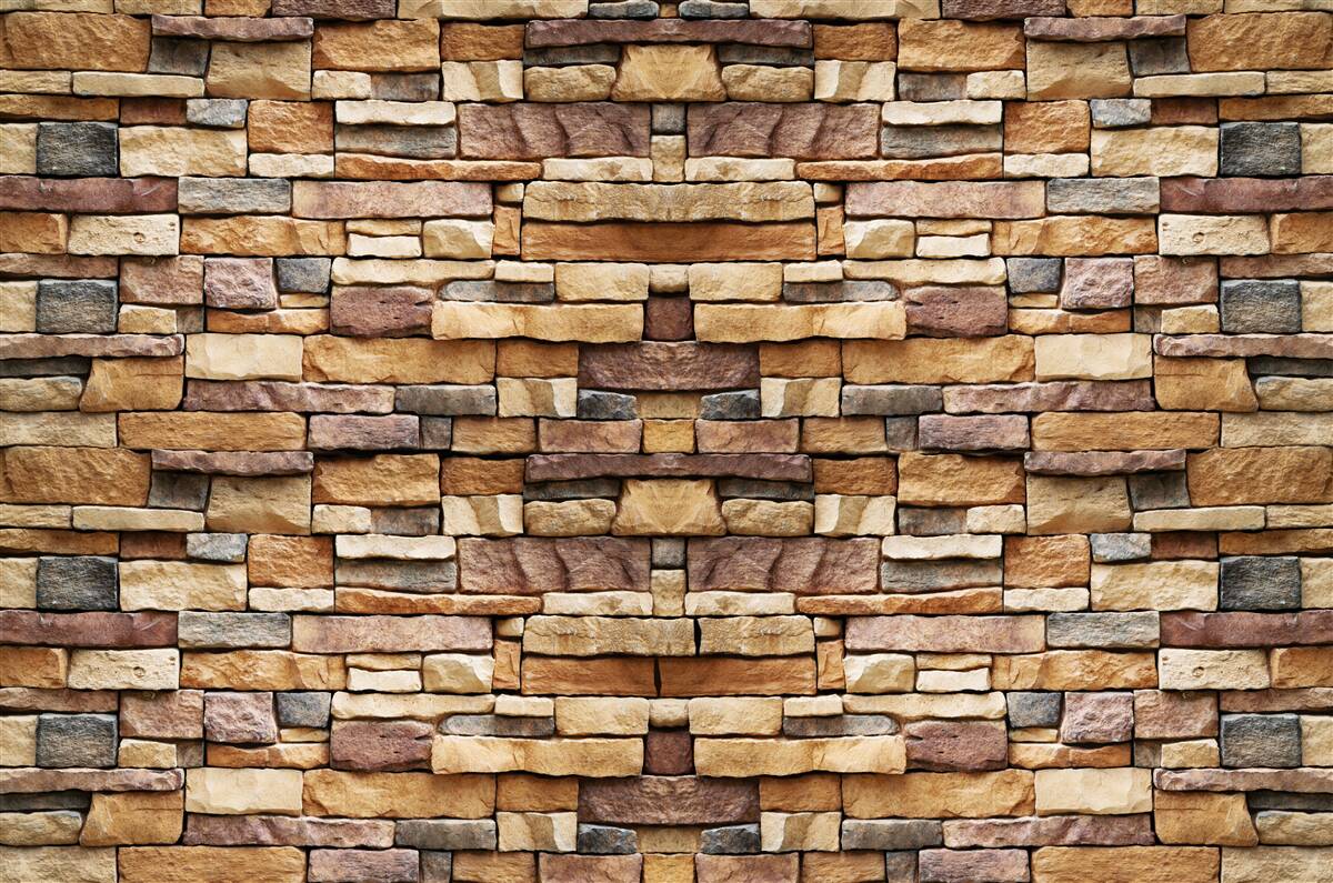 Fototapeta Stena zložená z viacfarebných kameňov