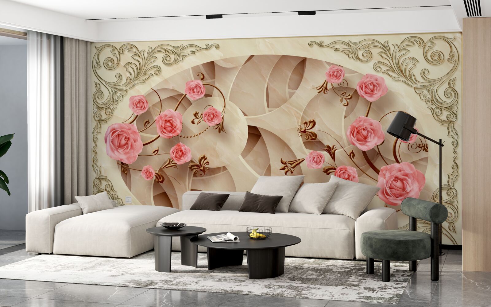 Fototapeta púčiky ružového kríka narástli