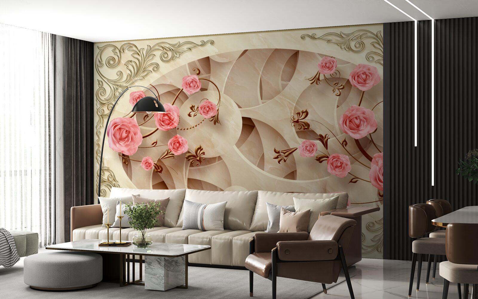 Fototapeta púčiky ružového kríka narástli