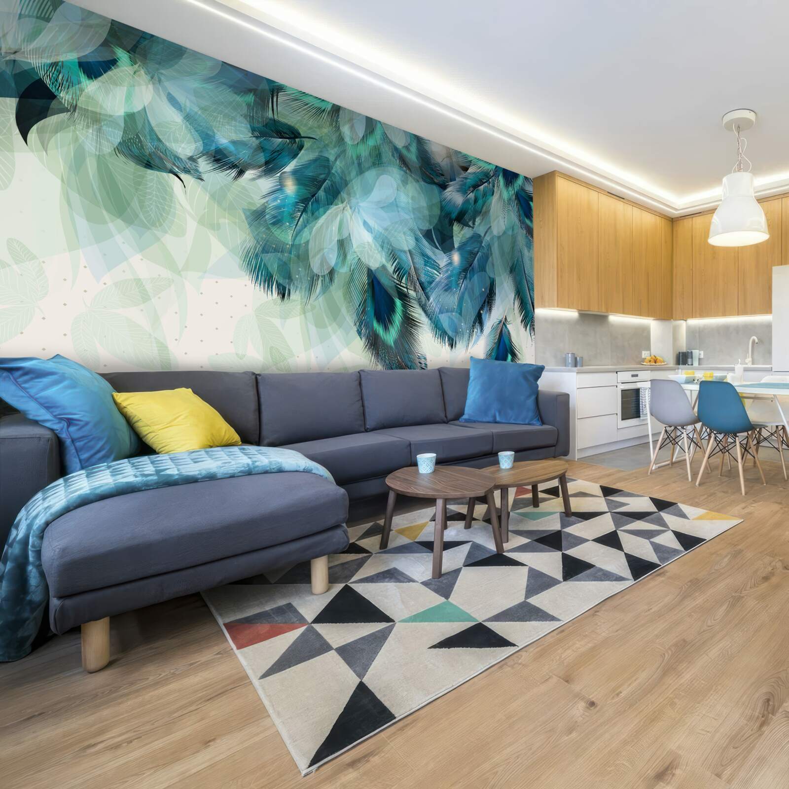 Fototapeta vzdušná ľahkosť tyrkysového pierka