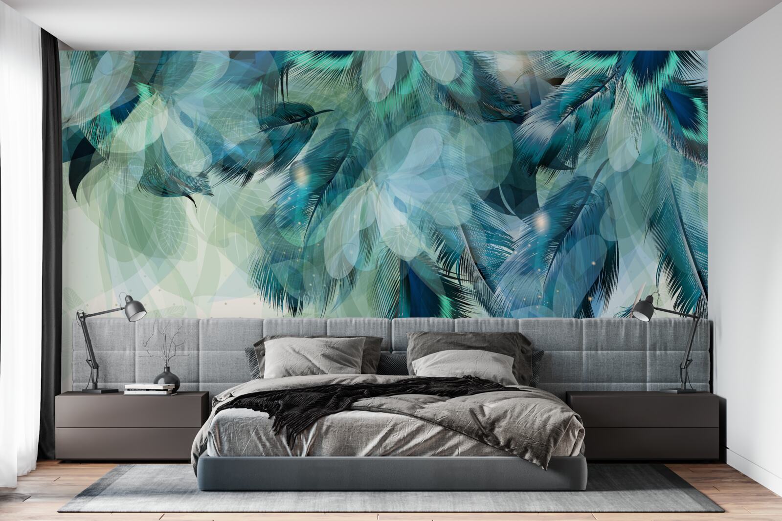 Fototapeta vzdušná ľahkosť tyrkysového pierka