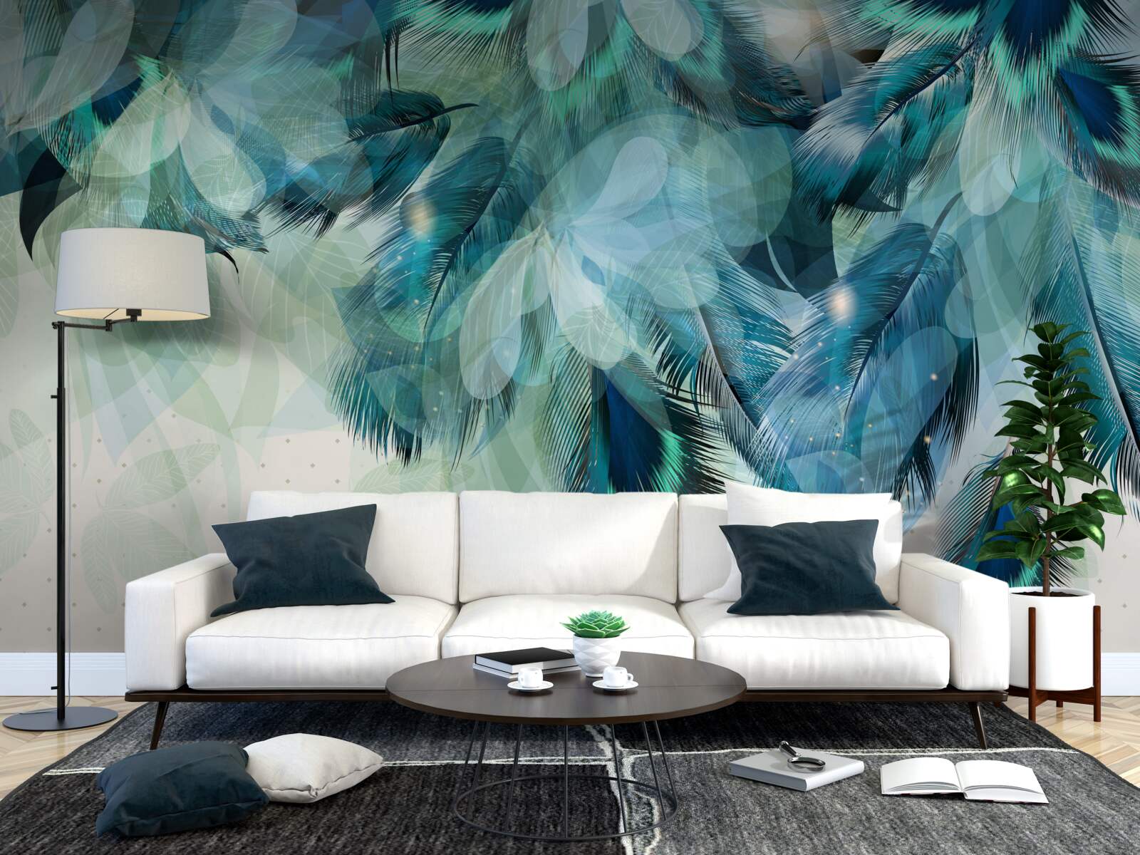 Fototapeta vzdušná ľahkosť tyrkysového pierka