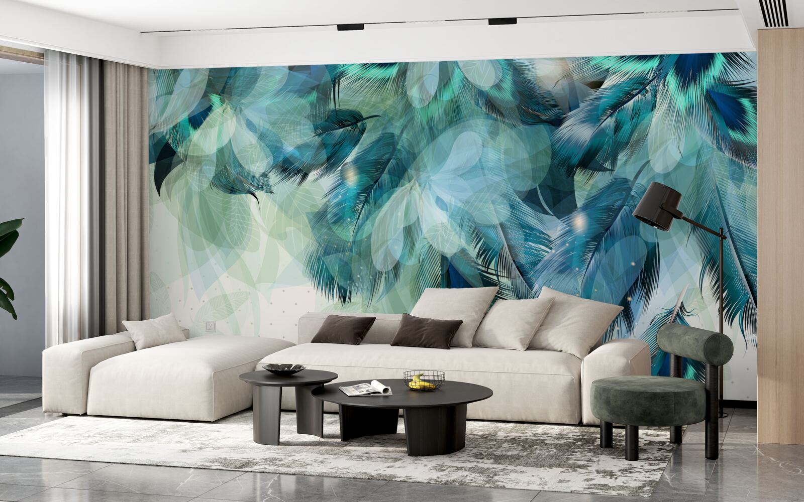 Fototapeta vzdušná ľahkosť tyrkysového pierka