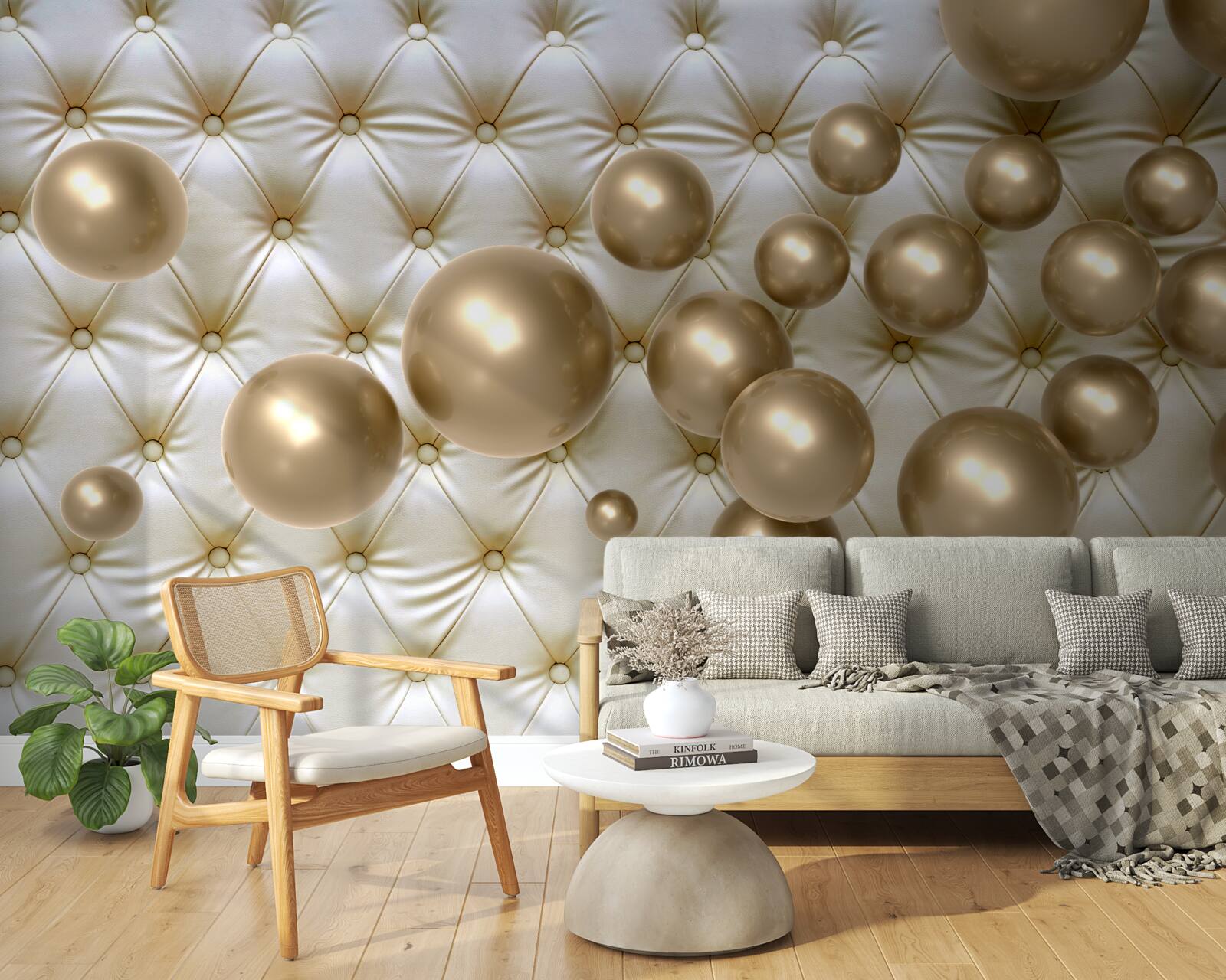 Fototapeta látka posiata zlatými perličkami