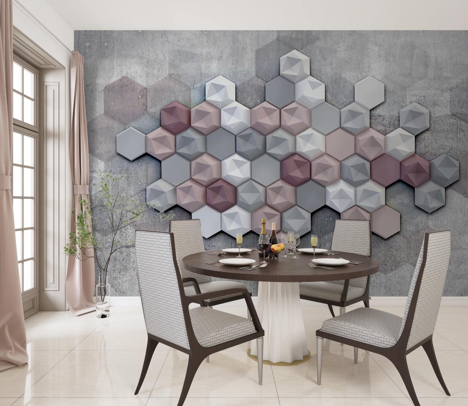 Fototapeta bunková štruktúra tvorená päťuholníkmi